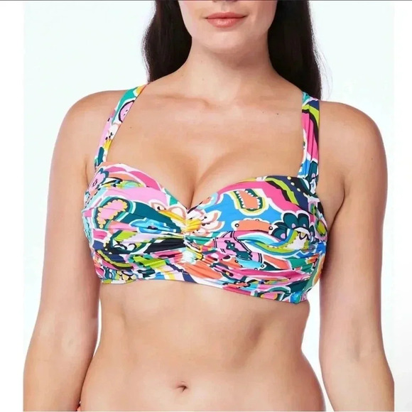 Bleu Rod Beattie Go For Bold Two Piece Swimsuit Top and Sarong Bikini Bottom - Picture 3 of 14